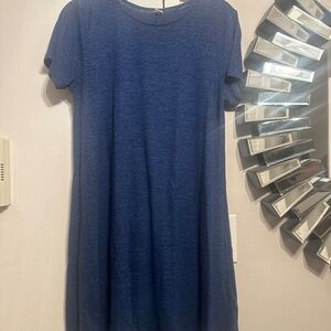 Heather Blue Short-Sleeved T-Shirt Dress Size L